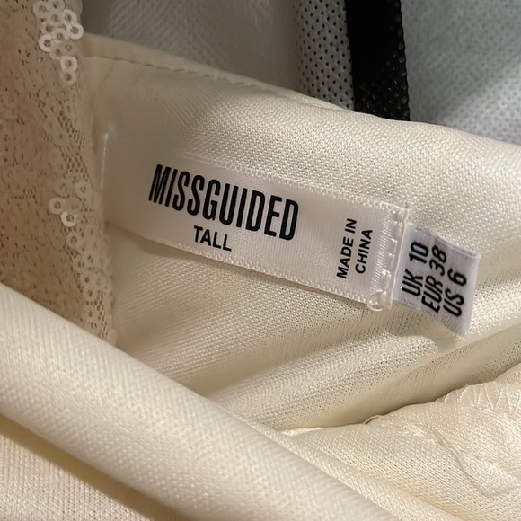 Missguided Women’s Tall Cream Sequin Coord - Picture 4 of 6